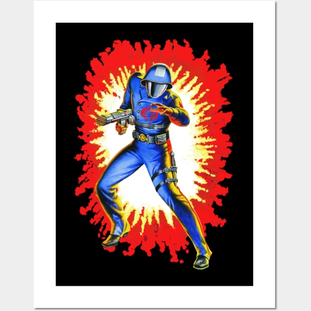 Cobra Commander GI Joe toy art card Wall Art by EnglishGent